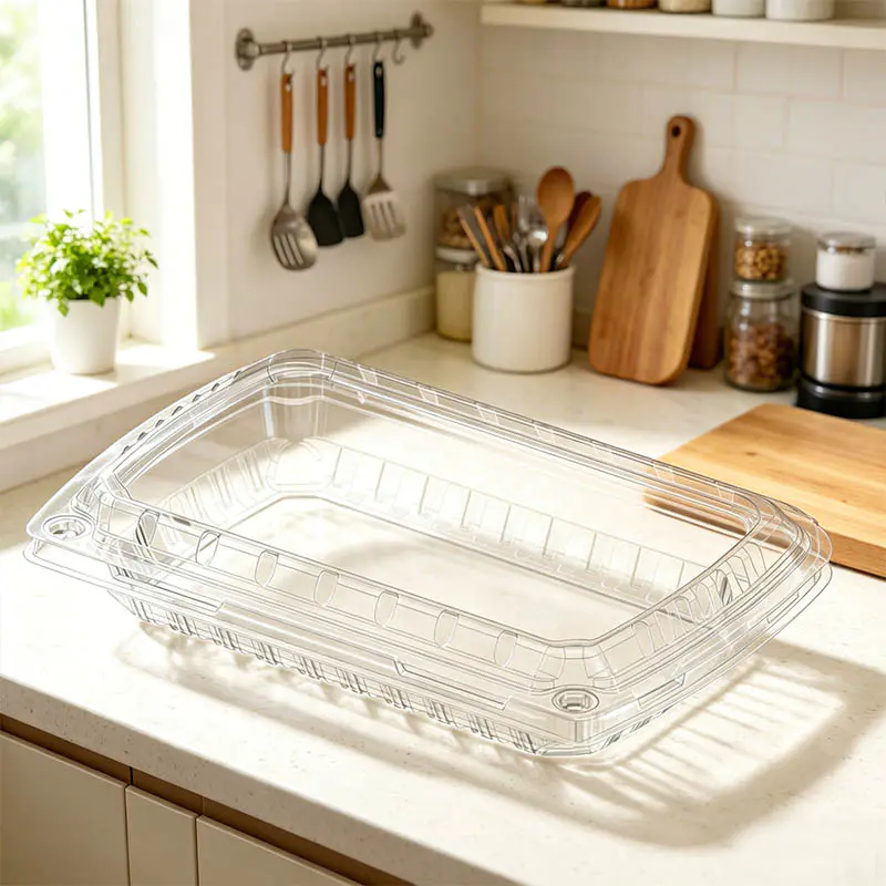 XGL-X06 PET Nail Lock Closure Light Clamshell Container XGL-X06 PET Nail Lock Closure Light Clamshell Container