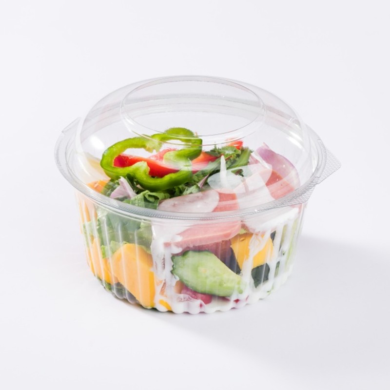 XGL-48DL PET Salad Comfortable Touch Round Clamshell Delivery Container