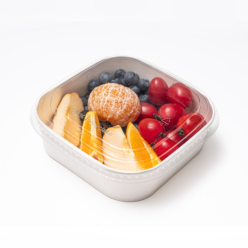 XGL-1000 High Transparency PET Square Lid for 1000ml Paper Bowl