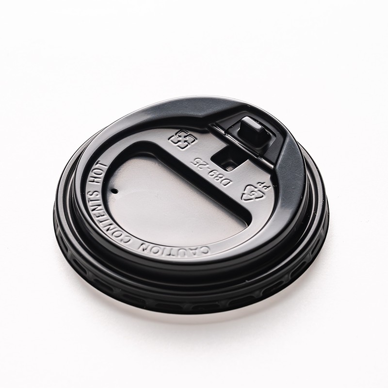 XGL-89 Black PP Horseshoe-Style Flip-Top Beverage Cup Lid