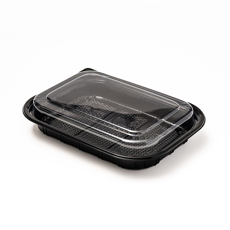 XGL-315 Black Commercial Anti-fog Plastic Deli Tray With Clear Lid
